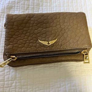 Zadig & Voltaire, women’s clutch purse with detachable chain.